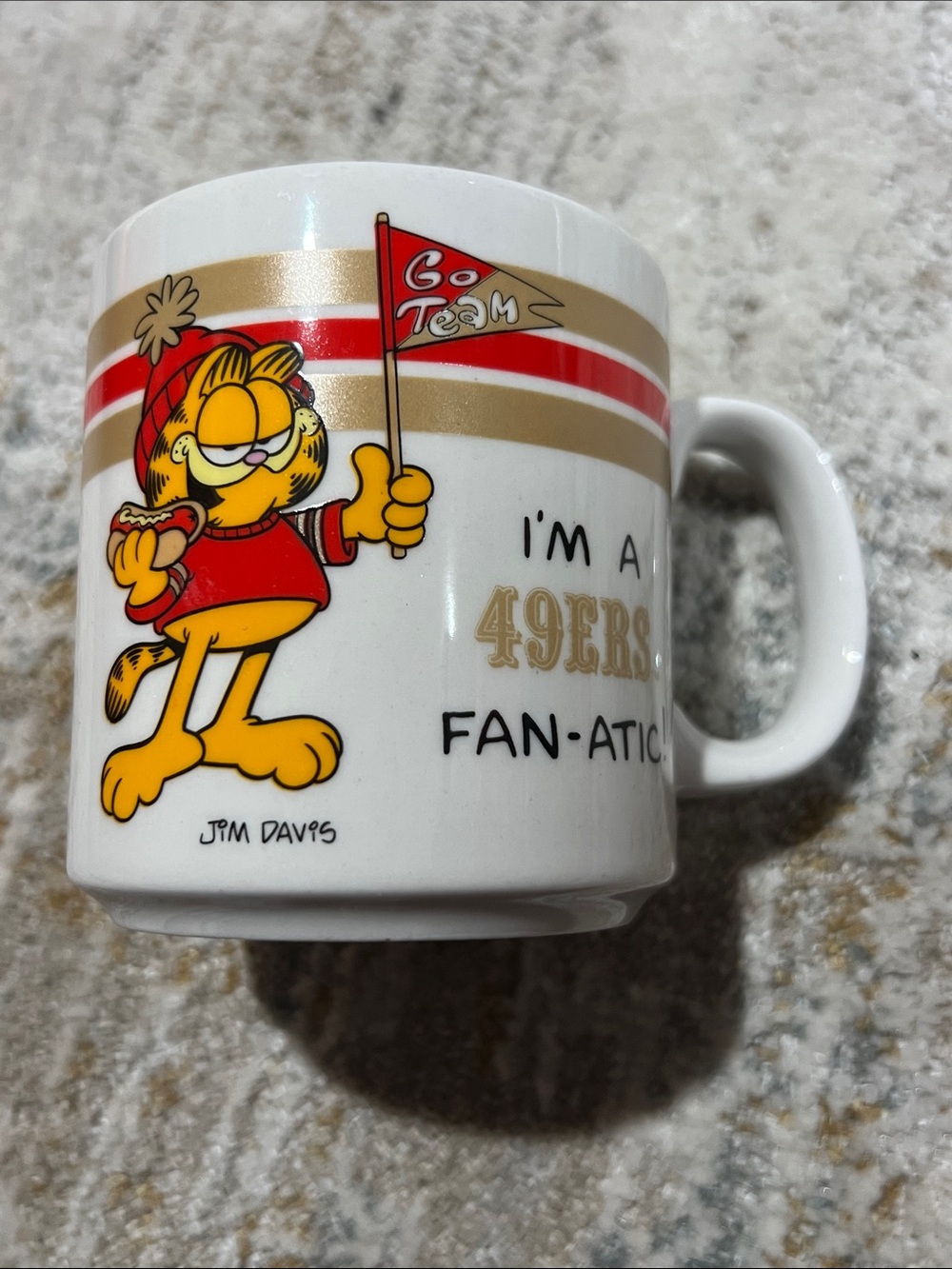 Garfield 49ers Fan Ceramic Mug - NFL football coffee cup 1978